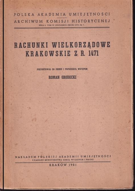 Rachunki wielkorządowe krakowskie z r. - Identifier la céramique et le verre anciens au québec.