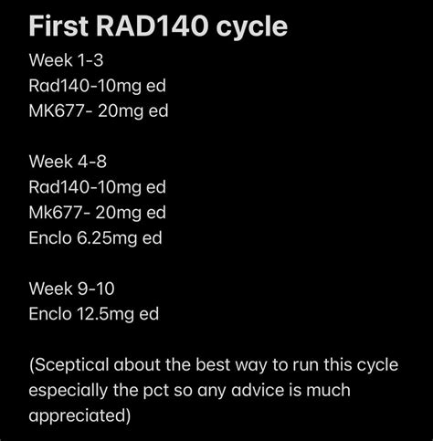 Rad 140 10mg vs 20mg reddit.  Learn about dosages and timelines.  Curious if running ...