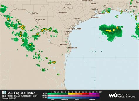 Brownsville NEXRAD Radar Intellicast Base Reflectivity. South Texas Radar Intellicast Radar Summary. TxDOT Road Conditions. National Weather Service - Brownsville. 