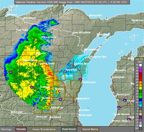 Radar for oshkosh wi. Forecasts are available worldwide. The horizontal resolution is about 13 km. Forecasts are computed 4 times a day, at about 12:00 AM, 6:00 AM, 12:00 PM and 6:00 PM Central Daylight Time. Predictions are available in time steps of 3 hours for up to 10 days into the future. The arrows point in the direction in which the wind is blowing. 