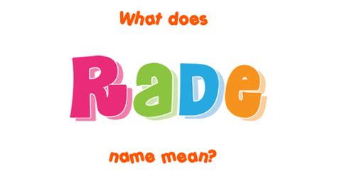 Rade (Name) – Wikipedia