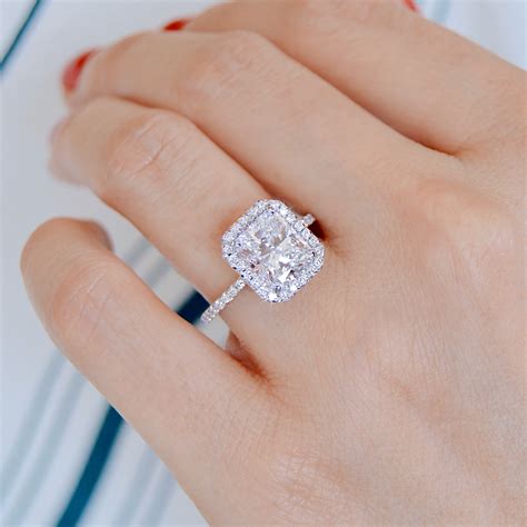 Radiant cut. 7.01 ct Cushion Cut Diamond H, VS2. Natural. price: $314,500 details JA6303_D4665B PCUJA6303. A classic and sophisticated diamond engagement ring with a 3.12 carat Radiant cut diamond center with side stones. Handcrafted from The Verona collection by Catherine Ryder. 