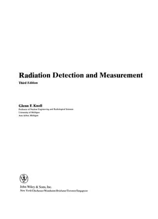 Radiation Detection And Measurement Knoll Solutions Pdf