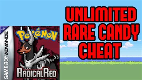 Rare Candy Cheat doesn't work in radical red in the way it does in FR/LG. Use Infinite Money Cheat instead 74000130 03F5 820257BC 423F 74000130 03F5 820257BE 000F Cheat Type: Code Breaker Use B + Start to activate after putting the code in.. 