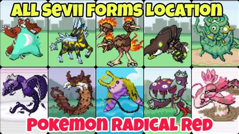 Radical red sevii forms. Pokemon Radical Red, at its core, is a difficulty hack with additional features; quite similar to Drayano60’s enhancement hacks, which provide access to nearly all the Pokemon while also adding relevant buffs. It has … 