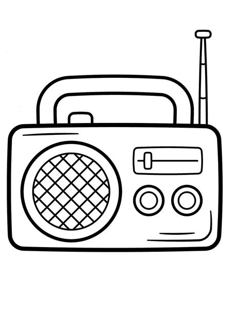 Radio Coloring Pages