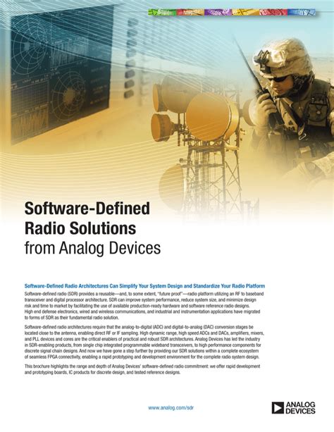 Radio Defined From Solutions Analog Software Devices