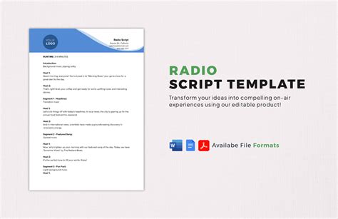 Radio Script Template Google Docs