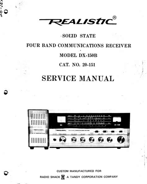 Radio shack dx 150b service manual. - Nelson textbook of pediatrics pocket companion by richard e behrman.