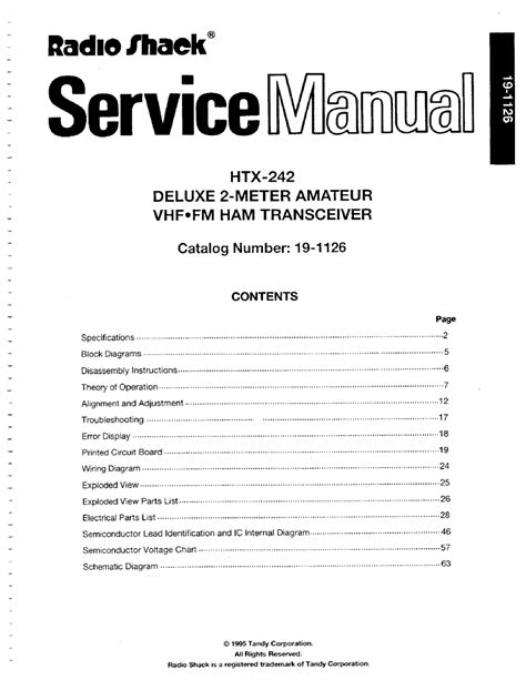 Radio shack htx 242 service handbuch. - Husqvarna 357xp 359 chainsaw service workshop repair manual.