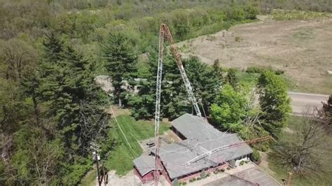 Radio tower from Catholic shrine damage during severe storms over the weekend