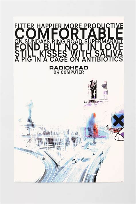 Radiohead OK Computer Poster Urban Outfitters