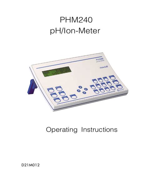 Radiometer ph meter phm240 operation manual. - Suzuki gsf1200 gsf1200s 1997 repair service manual.