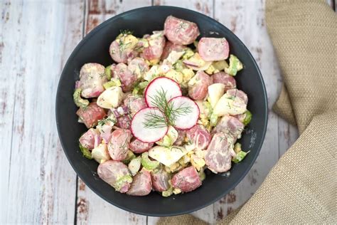 Radish Potato Salad - Keto & Low Carb Vegetarian Recipes