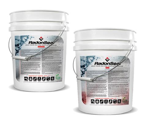 Radon seal. Common Use: concrete driveway, garage floor, sidewalk, concrete patio, shop floors. APPLICATION: Seal the concrete with RadonSeal and after 7 days (or later) apply DryWay Water-Repellent Sealer. RadonSeal will work best at strengthening the concrete and sealing against negative and positive side water pressure. 