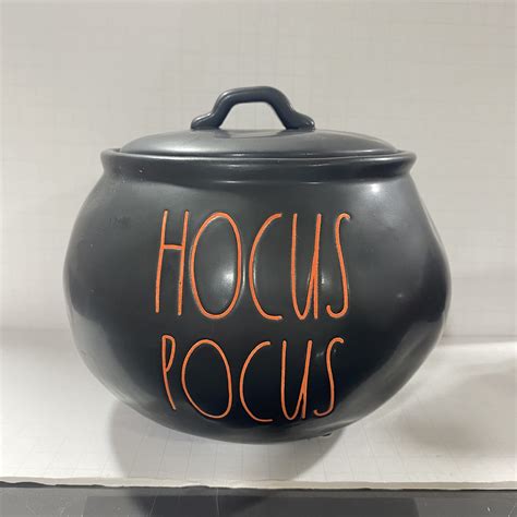 Store your festive goodies in this Rae Dunn HOCUS POCUS Cauldron Canister! Material: Ceramic- matte finish Dimensions: 6D x 7H *Hand wash only* Please visit my shop, I have a great Rae Dunn Collection for each Season!.