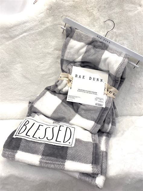 This item: Rae Dunn Throw Blanket- Soft, Decorative Blankets for Bed or Couch, Cozy Throws for Sofa, Christmas Plush Navy Fleece Throw with All Over Snow Globe Print, 50 inches x 60 inches $24.99 Only 12 left in stock - order soon.. 