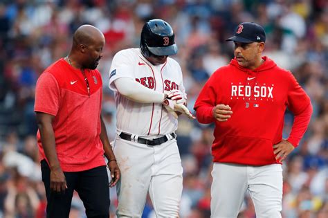 Rafael Devers out of Sunday lineup after hit-by-pitch, will get wrist X-rays