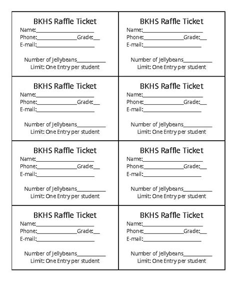 Raffle Ticket Template Google Docs Resume Examples
