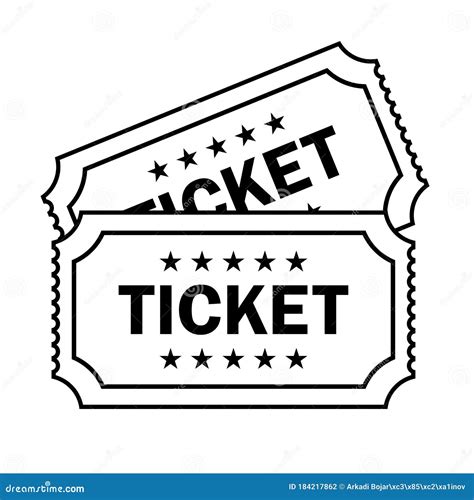 Raffle Tickets Black And White Clipart - pngtree.com