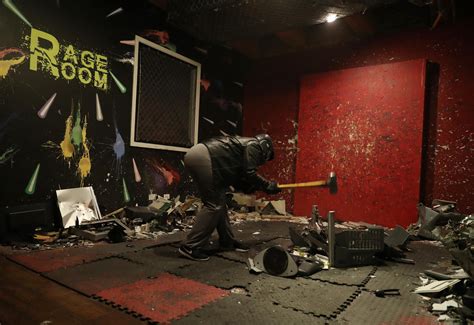Rage room arlington va. A rage room, also known as a smash room or anger room, is a room where people can vent their rage by destroying objects. Firms offer access to such rooms on a rental basis. Statistics show that most customers are women. Rage rooms may include living room and kitchen replicas with furnishings and items such as televisions, desks, small appliances … 