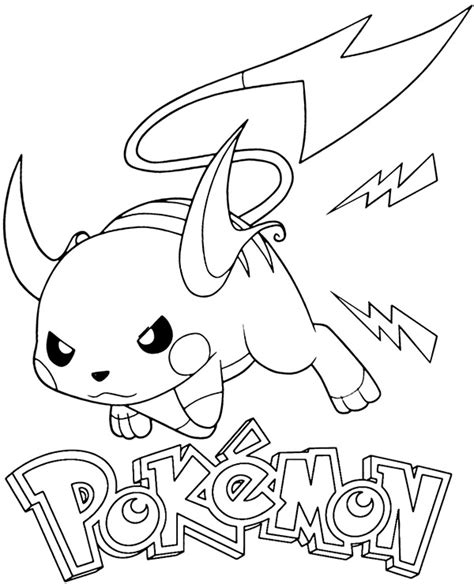 Raichu Coloring Page