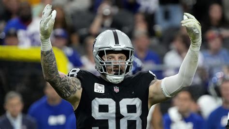 Raiders pass rusher Maxx Crosby held out of practice because of a knee injury