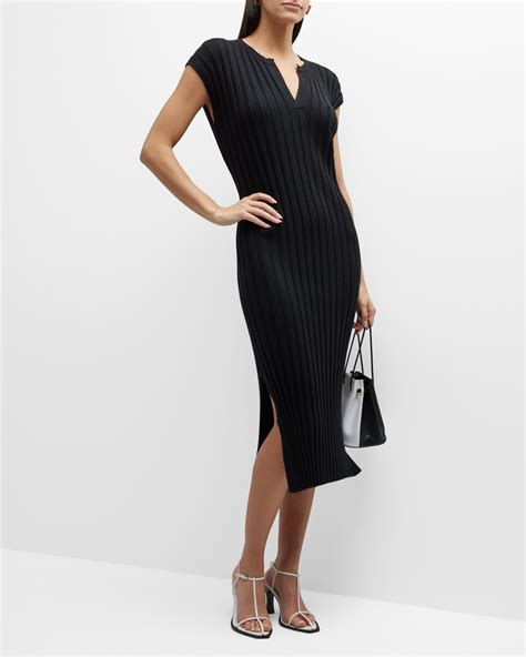 Rails Ashley Rib-Knit Midi Dress Neiman Marcus