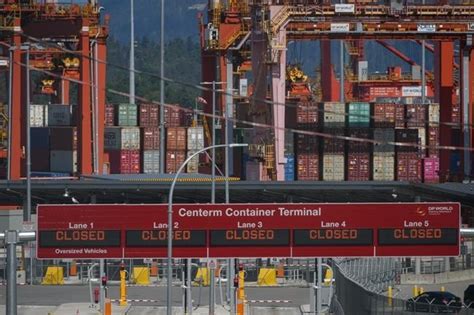 Railway container shipments plummet due to B.C. port strike that’s poised to end