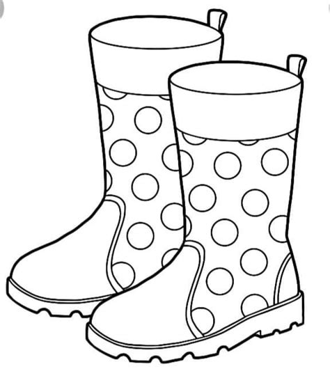 Rain Boot Coloring Shee
