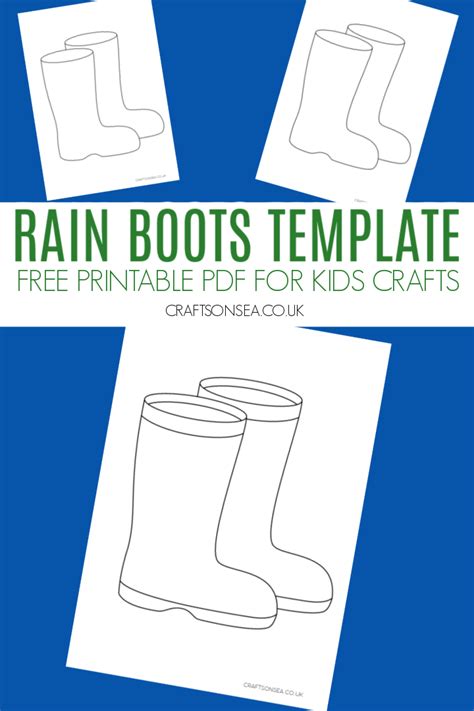 Rain Boot Template Printable