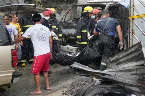 Rain and a wrong address delayed firefighters reaching a Philippine factory blaze. 15 people died