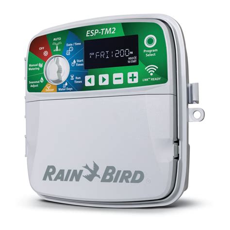 Specs Models Documents Related Products ESP-TM2 Controller Overview Scheduling Program-Based Irrigation Controllers ESP-TM2 Basic Programming ESP-TM2 Advanced Programming ESP-TM2 Manual Watering Options How To Install a Rain Bird ESP-TM2 Controller Features. 