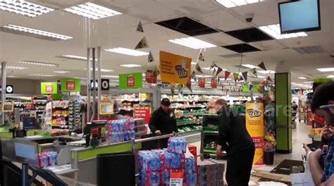 Rain causes UK supermarket roof to collapse