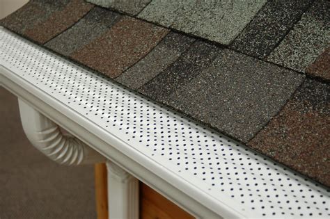 Rain gutter guards. Prevents leaves and debris from collecting in gutters. Designed so water flows over the nose of the guard. Easy to install and fits standard 4 in., 5 in. and 6 in. gutters. View More Details. Color: White. Length (in.) x Width (in.) x Depth (in.): 48 in x 6 in x 1 in. 48 in x 6 in x 1 in. 36 in x 6.9 in x 1 in. 