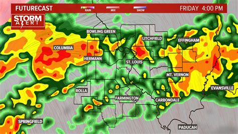 Rain is expected in St. Louis Saturday afternoon
