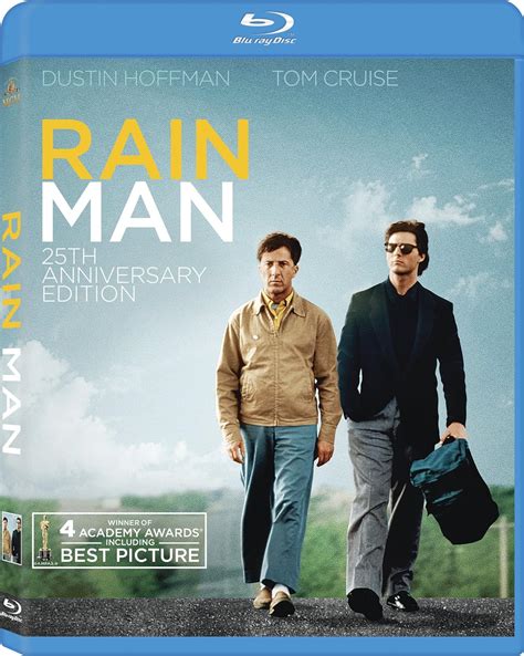 Rain Man is the kind of touching drama that Oscars are made for--and, sure enough, the film took Academy honors for best picture, director, screenplay, and actor (Dustin Hoffman) in 1988. Hoffman plays Raymond, an autistic savant whose late …. 