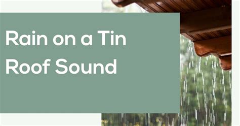 Rain on a Tin Roof Sound APK Download for Android 