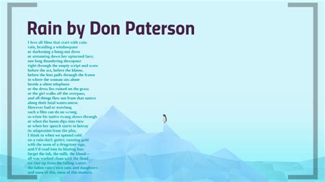 Download Rain By Don Paterson