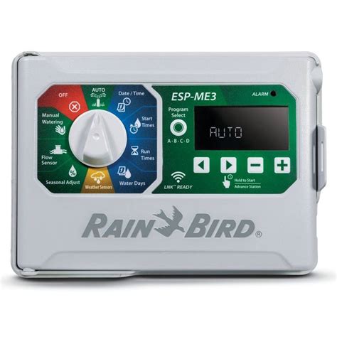 Rainbird com. Support for ESP-Me Series Controllers. Explore the Rain Bird Support Center to find manuals, literature and videos on current and discontinued Rain Bird products. Rain Bird ESP-Me: Program-Specific vs. Global Features / Características globales vs. específicas al programa. Rain Bird ESP-Me: Off and Auto-Run Dial Positions / Funciones de "Off ... 