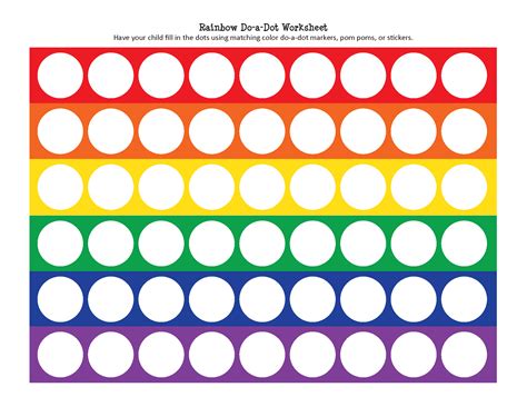Rainbow DoaDot Worksheet Gift of Curiosity