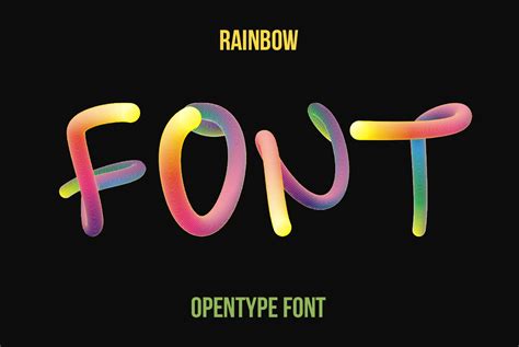 Rainbow Font Colorful OpenType Typeface