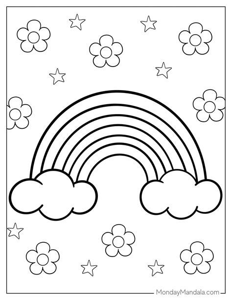 Rainbow Free Coloring Pages