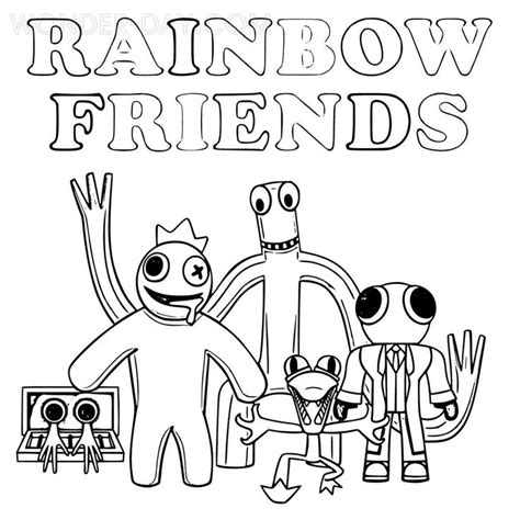 Rainbow Friends Coloring Page. Print And Color Coloring Nation Pages