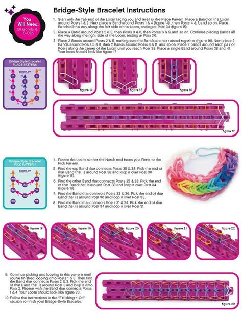 Rainbow Loom Patterns Loom Bands Tutorial Loom Band Patterns Instructions