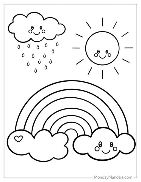 Rainbow Pages For Preschool Coloring Pages