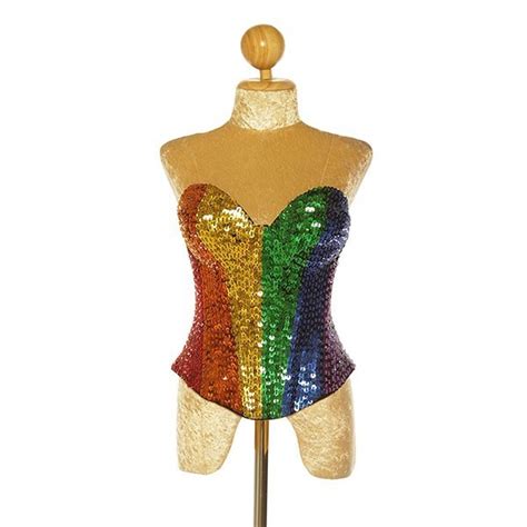 Rainbow Sequin Corset - Chicago Costume