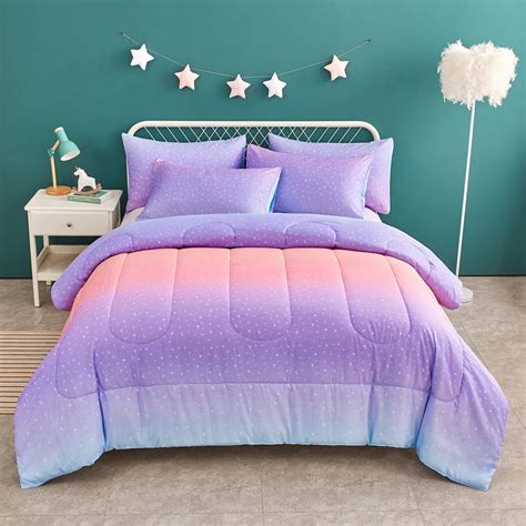 SDY 4PCS Rainbow Bedding Sheet Set,Twin Size Cute Pink Unicorn Sheets Set Included 1 Deep Pocket Fitted Sheet+1 Top Flat Sheet+2 Pillowcases for Kids Girls Toddler. 4.6 out of 5 stars 153. 50+ bought in past month. $19.99 $ 19. 99. FREE delivery Fri, Oct 20 on $35 of items shipped by Amazon.. Rainbow bedding twin