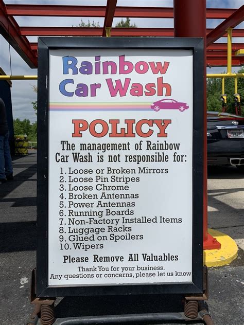 Answer. Rainbow Car Wash customer service can be contacted by email, phone or text. The customer service number is (289)- 466 - 1307 or by email at info@rainbowcarwashes.com. Please feel free to contact us with any questions or concerns regarding our car washes.