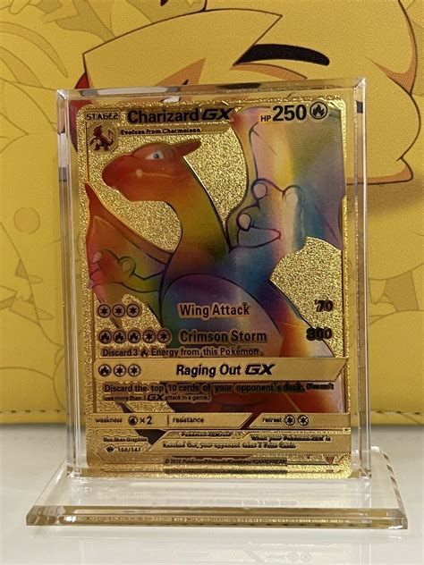 Rainbow charizard gold. Pokémon Rainbow Charizard VMAX Gold Foil Fan Art Card $7.12. Sold - a month ago. Comparable. Sold. Pokémon Charizard VMAX Starter Set Card BGS 10 & Charizard V 307/190 BGS 9.5 $150.00. Sold - a month ago. Comparable. Sold. Charizard VMAX SV107/SV122 Shiny Ultra Rare Card Pokémon Shining Fates - NM $74.02. 